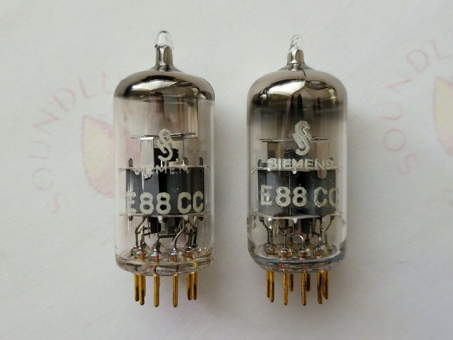Siemens E88CC = 6922 Gray Shields Matched Pair - Munich A0 1# 5F - NOS