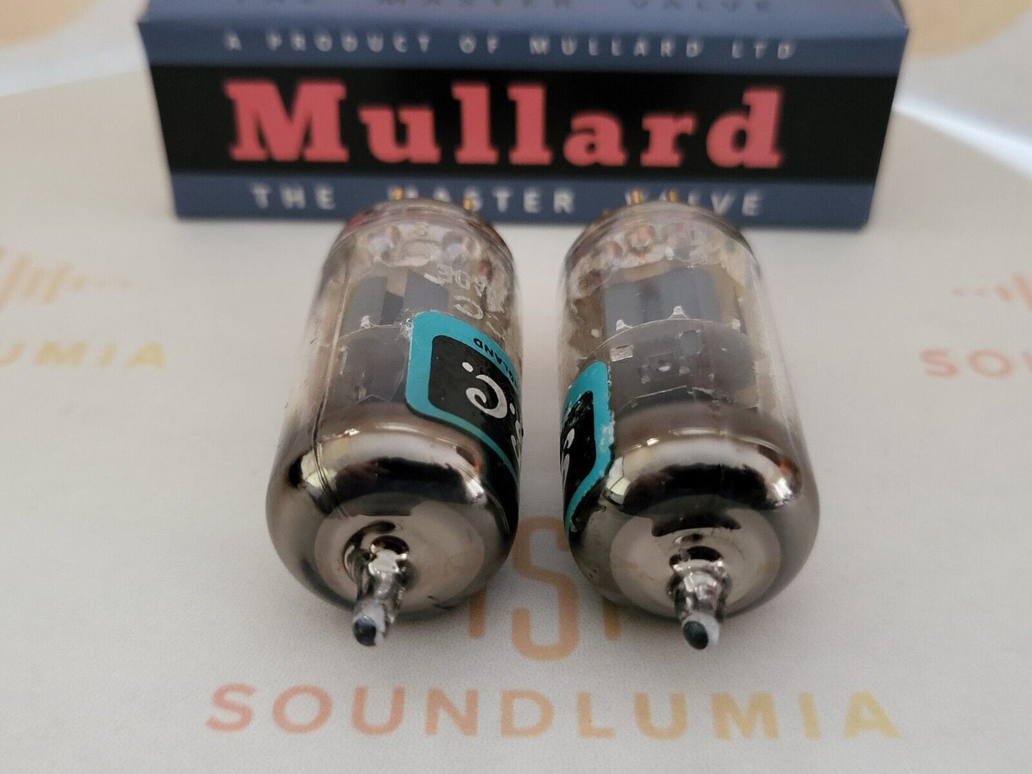 Mullard E88CC 6922 passendes Paar – GEC-Label – Mitcham 1961 7L1 – fast NOS