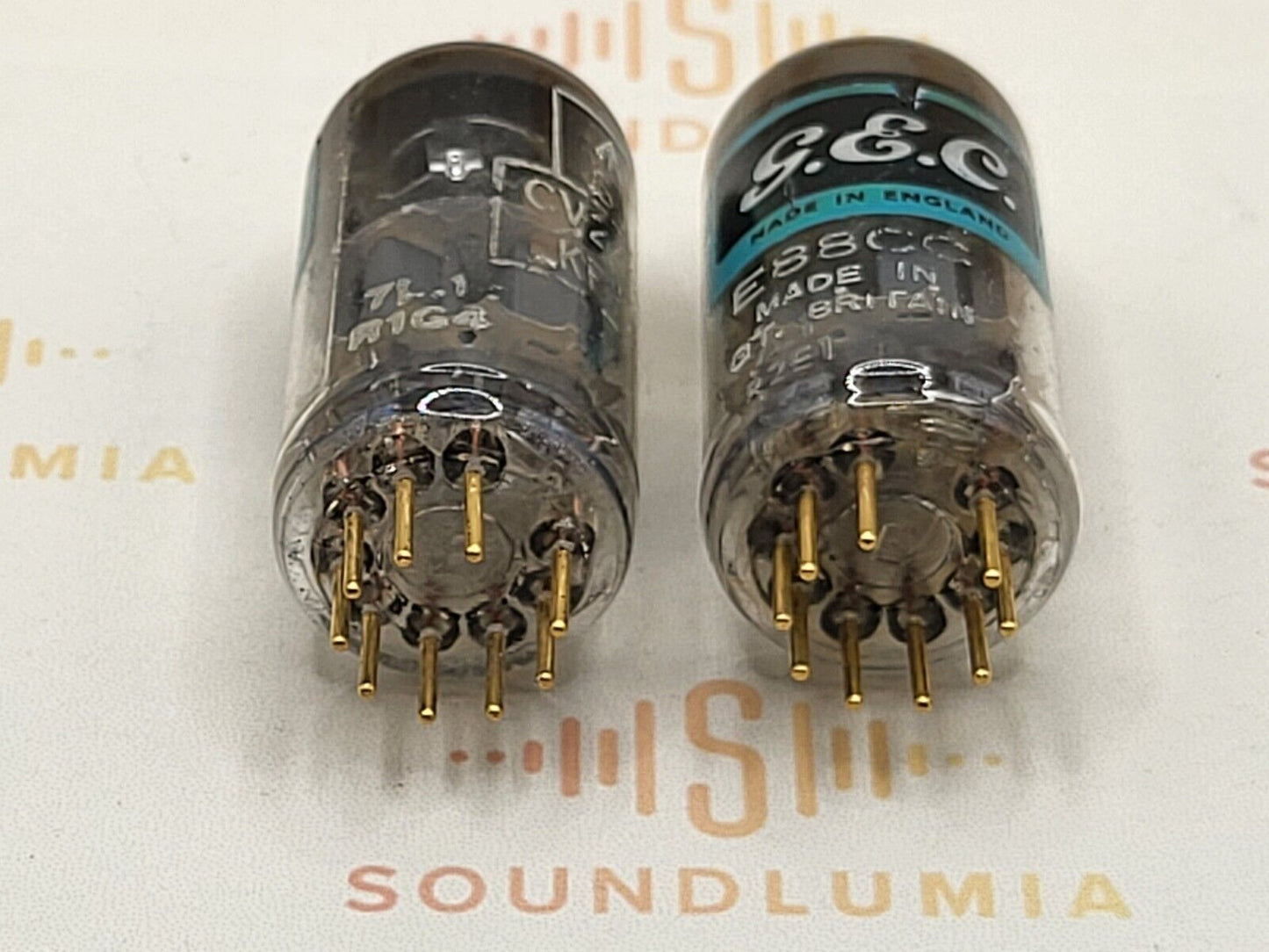 Mullard CV2492 (Mil. spec E88CC/6922) Matched Pair - G.E.C. Label - Mitcham '61/'62