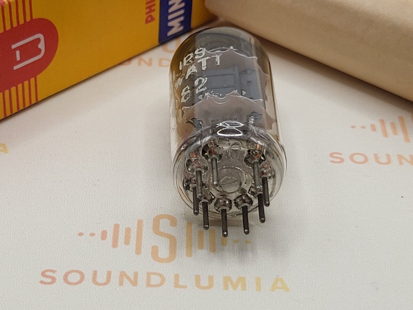 1x Philips ECC82 12AU7 Kurzplatten D-Getter Orig. Box - Heerlen, NL 1959 - NOS