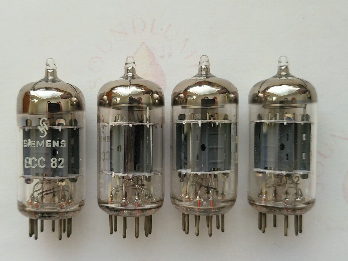 Siemens ECC82 12AU7 Matched Quad - Short Plates - Holland 1961 - Same code - NOS