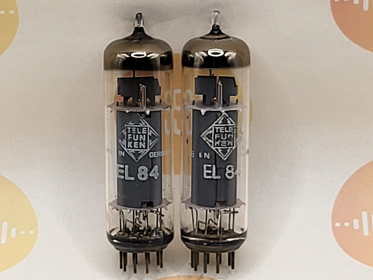 Telefunken EL84 6BQ5 Matched Pair - ◇ Bottom - Ulm 1961 - Near NOS