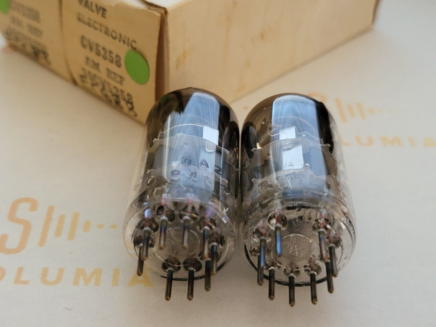 2x Mullard CV5358 Mil Spec ECC88 6DJ8 Orig. Boxen - Blackburn 1964/65 - Stark