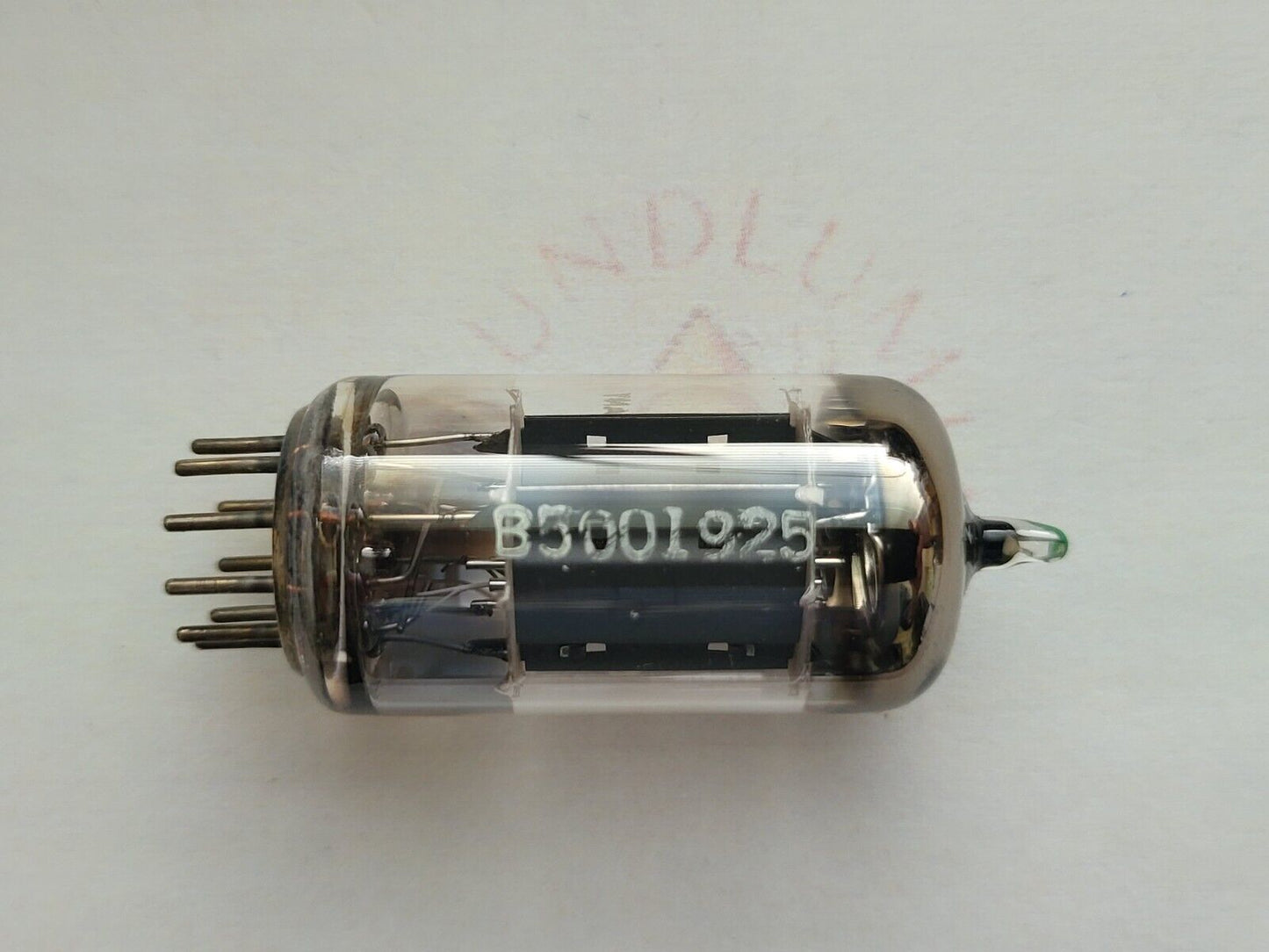 1x Telefunken ECC82 Green Tip - 17mm glatte Platten ◇ unten - Berlin 1961