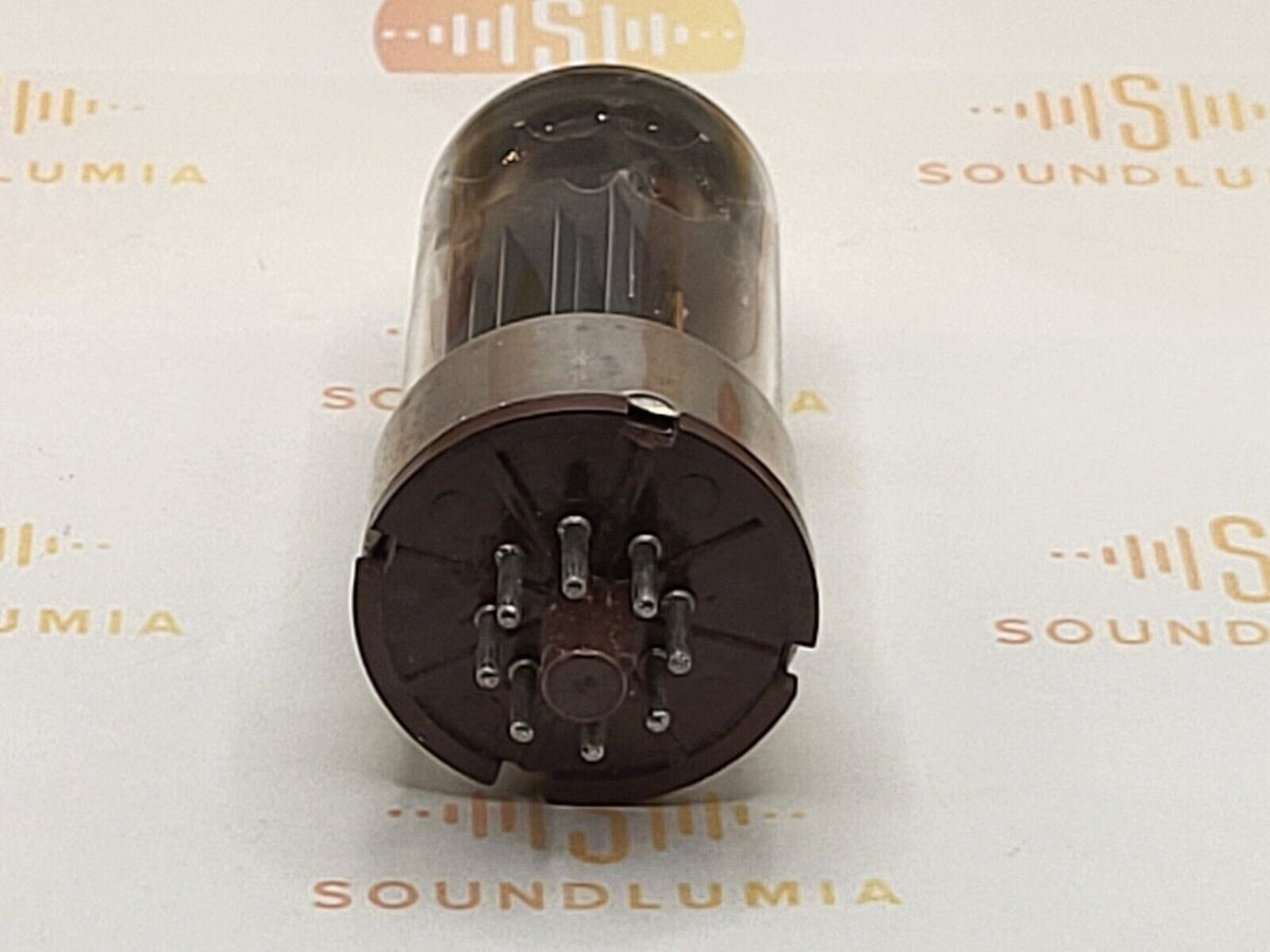 Mullard 6080 6AS7 vacuum tube with Black Plate and Metal Base, image 6