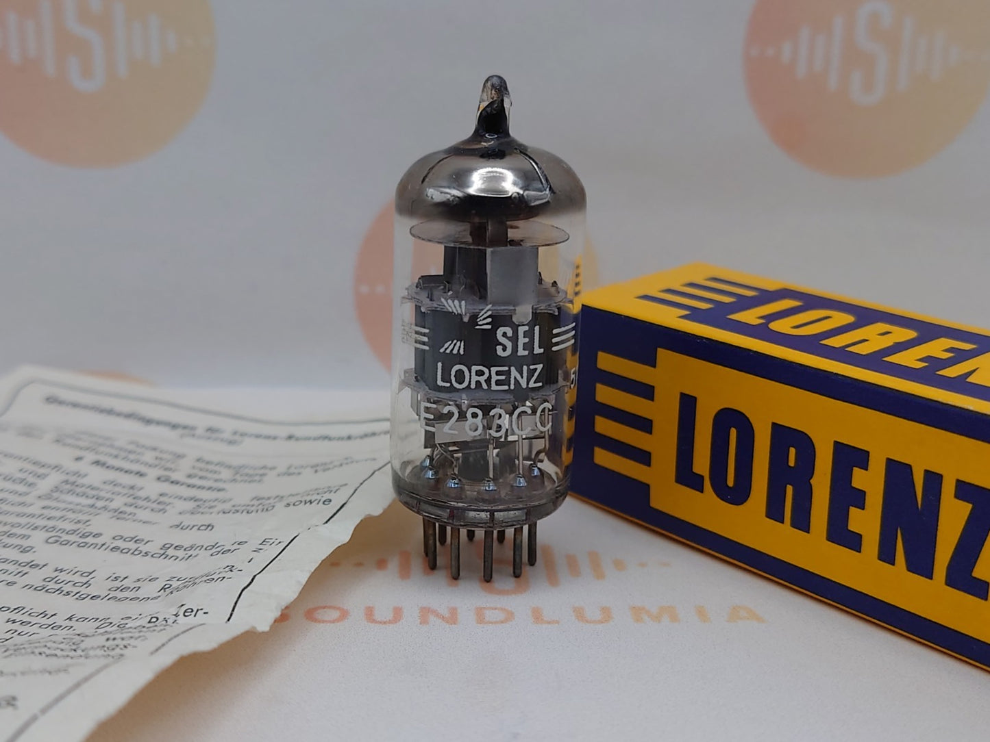 SEL Lorenz E283CC vintage vacuum tube O-getter original box Stuttgart 1960s strong testing