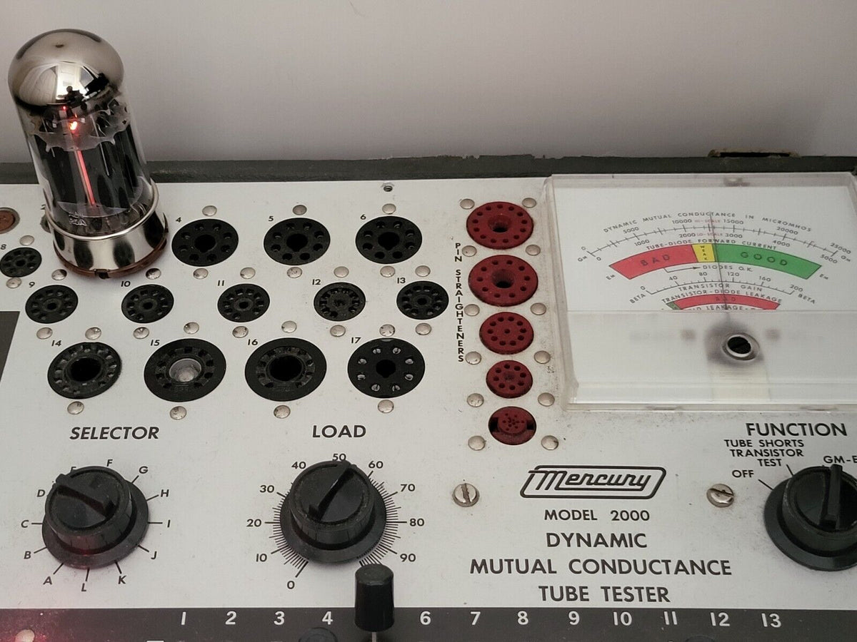 Mullard 6080 6AS7 vacuum tube with Black Plate and Metal Base, image 9