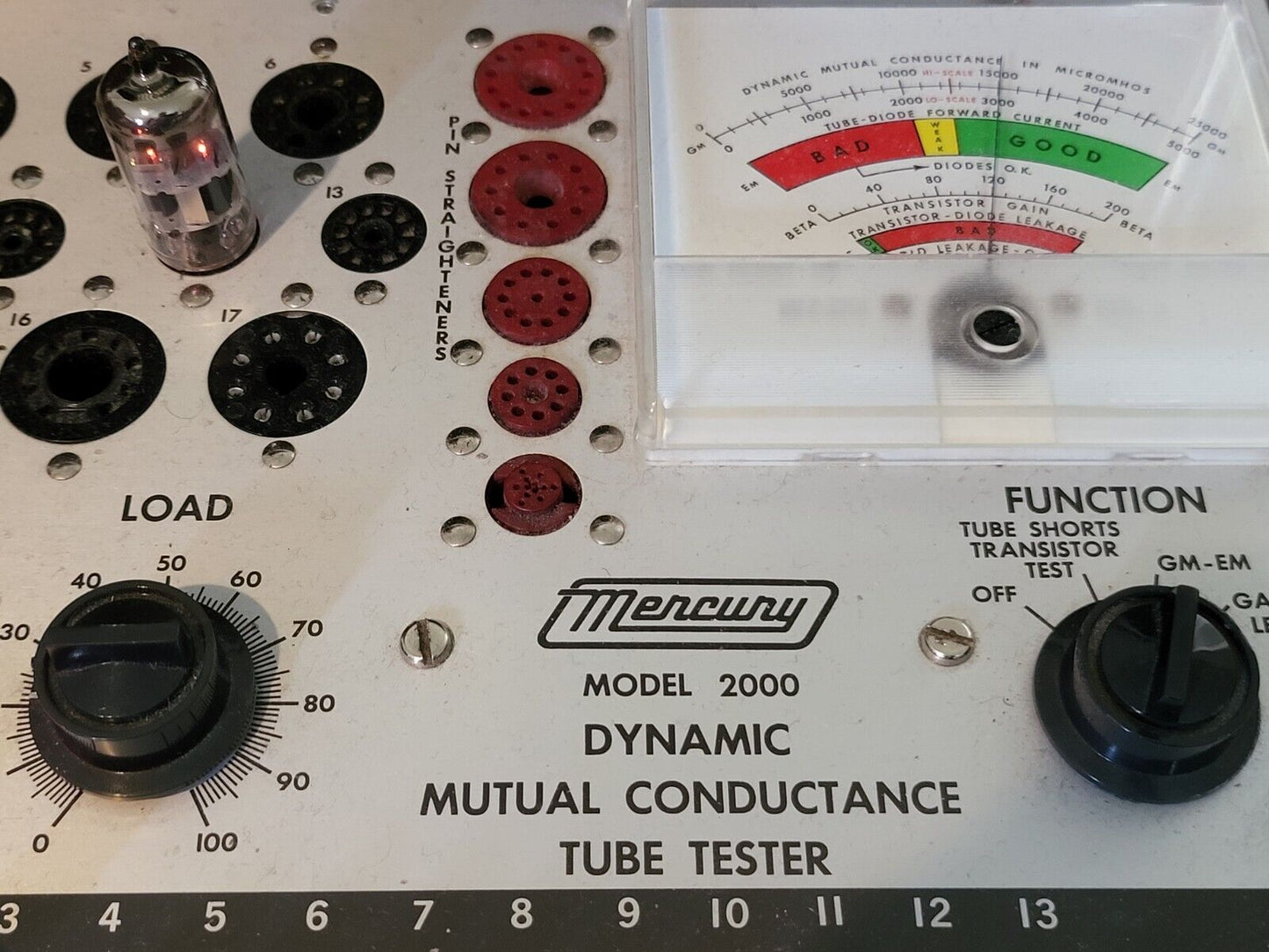 1x Mullard E88CC 6922 Dimple Disc Getter - Mitcham 1970 - AEG Label - NOS