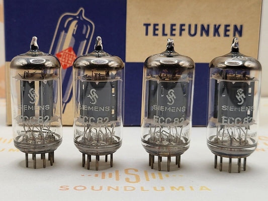 Telefunken ECC82 Ribbed Plates ◇ (Siemens Hall 6 Edition)