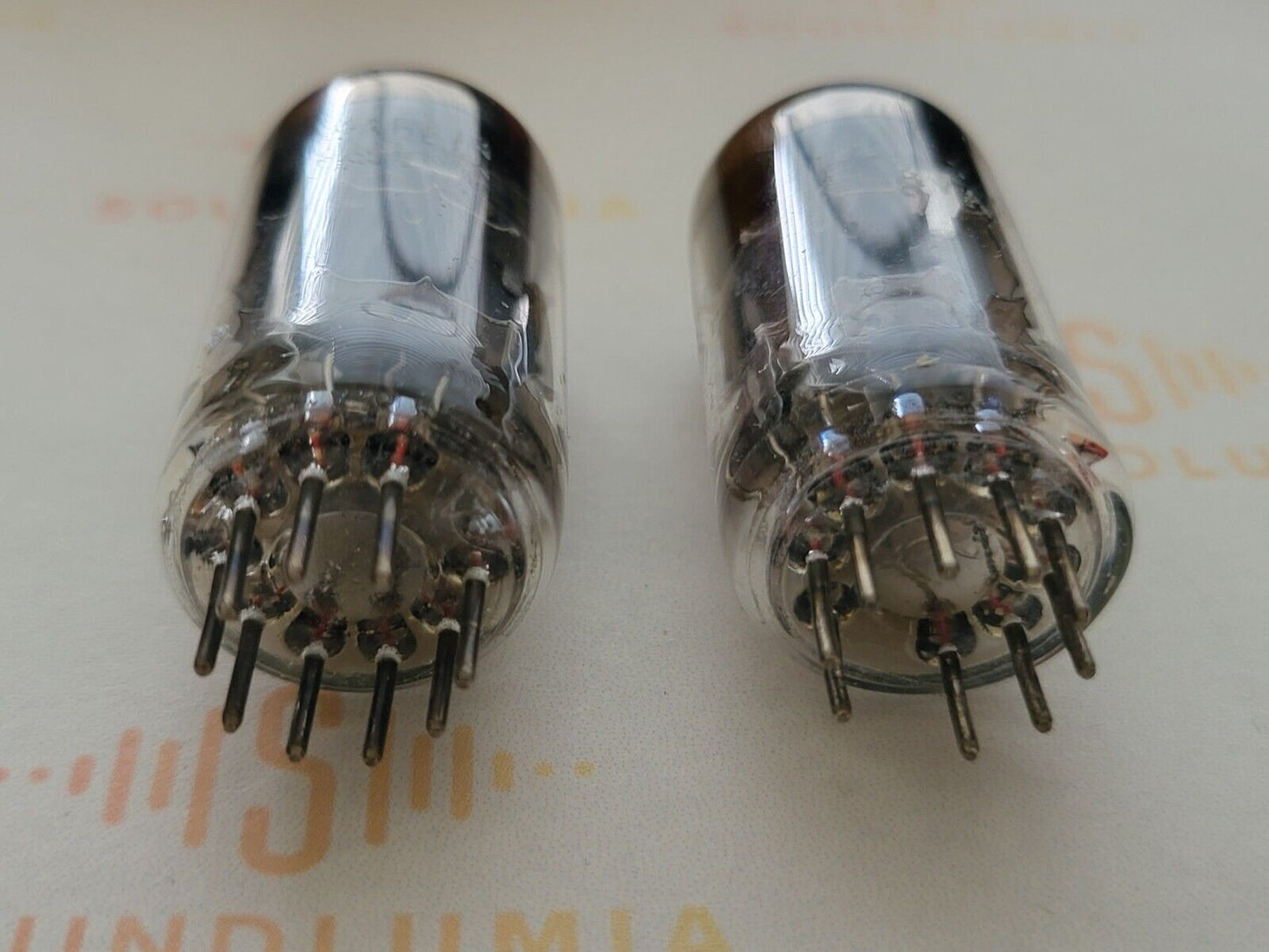 2x Brimar ECC88 = 6DJ8 Matched Pair - BVA British Made - 1950s Production-Strong