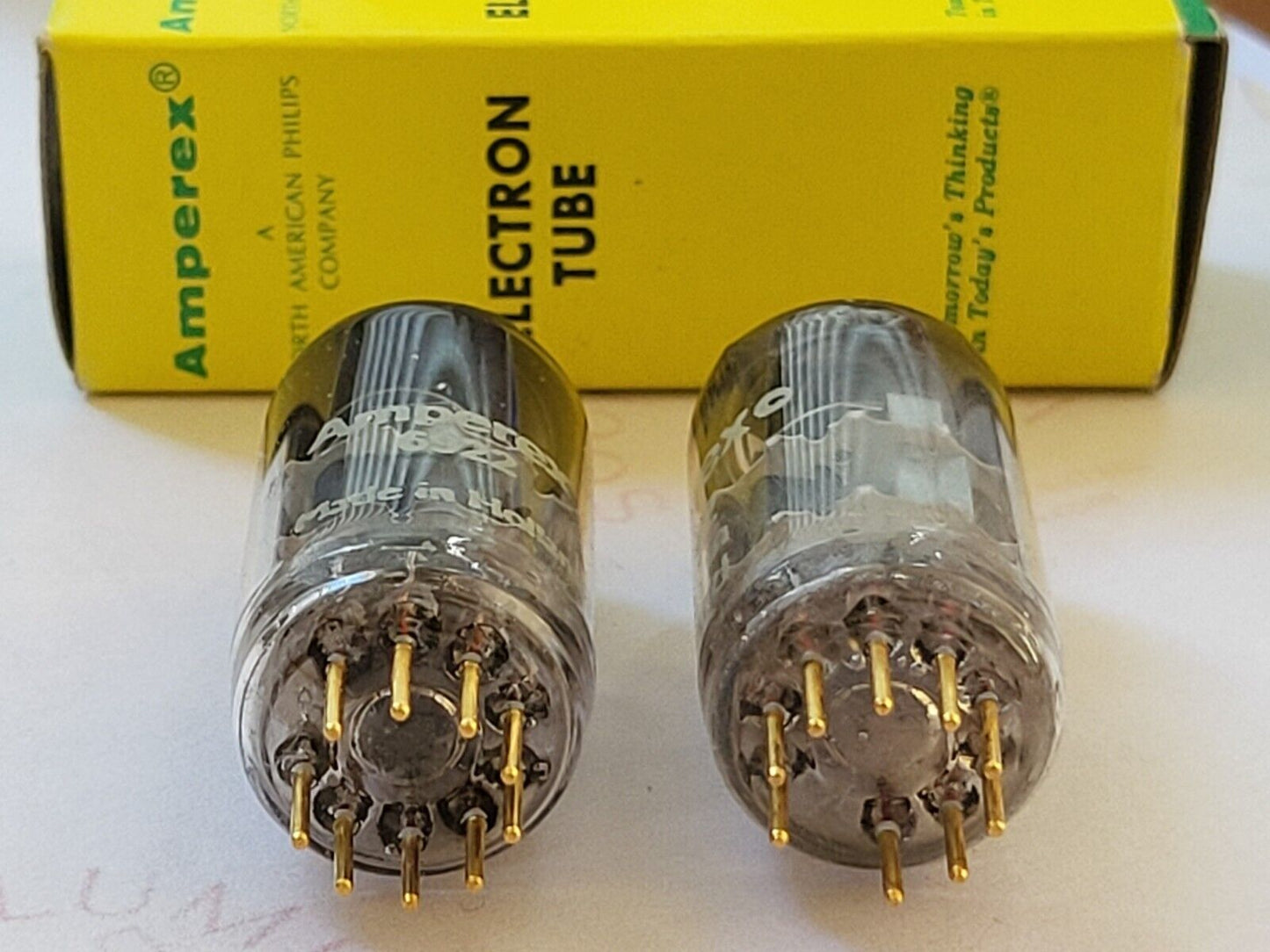 2x Amperex Holland 6922 = E88CC w/ One Select Tube - Heerlen 1964/65 - NOS