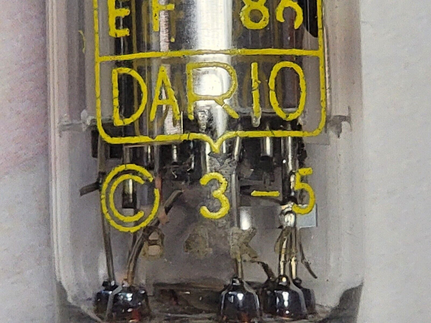 1x Mullard EF86 6267 - Dario Miniwatt Yellow Label - Blackburn 1964 - NOS