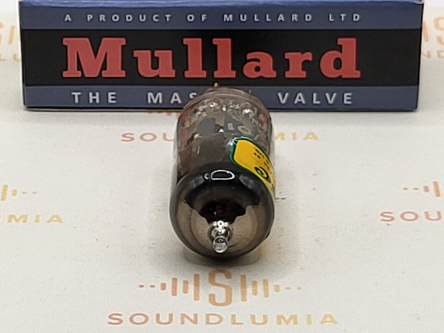 1x Mullard E88CC/01 (Mil. Spec E88CC) GEC-Etikett aus zerknittertem Glas – Mitcham '61