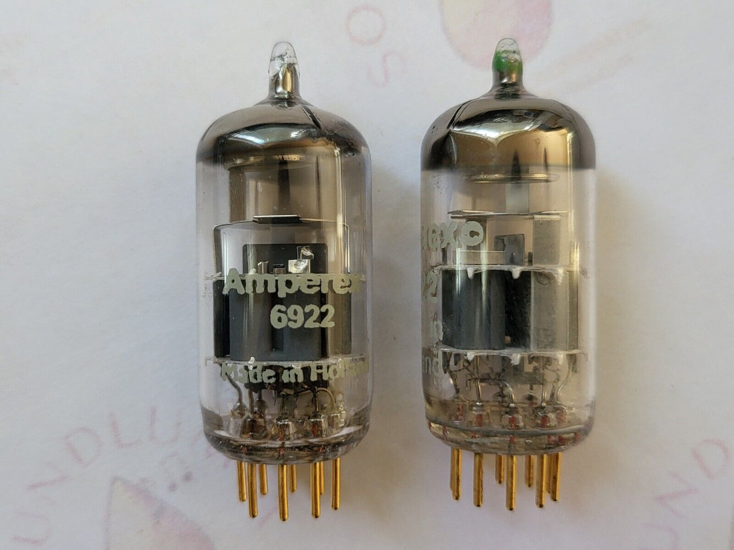 2x Amperex Holland 6922 = E88CC w/ One Select Tube - Heerlen 1964/65 - NOS