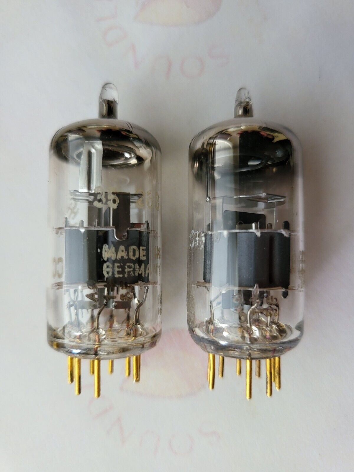 Siemens E88CC = 6922 Gray Shields Matched Pair - Munich A0 1# 5F - NOS