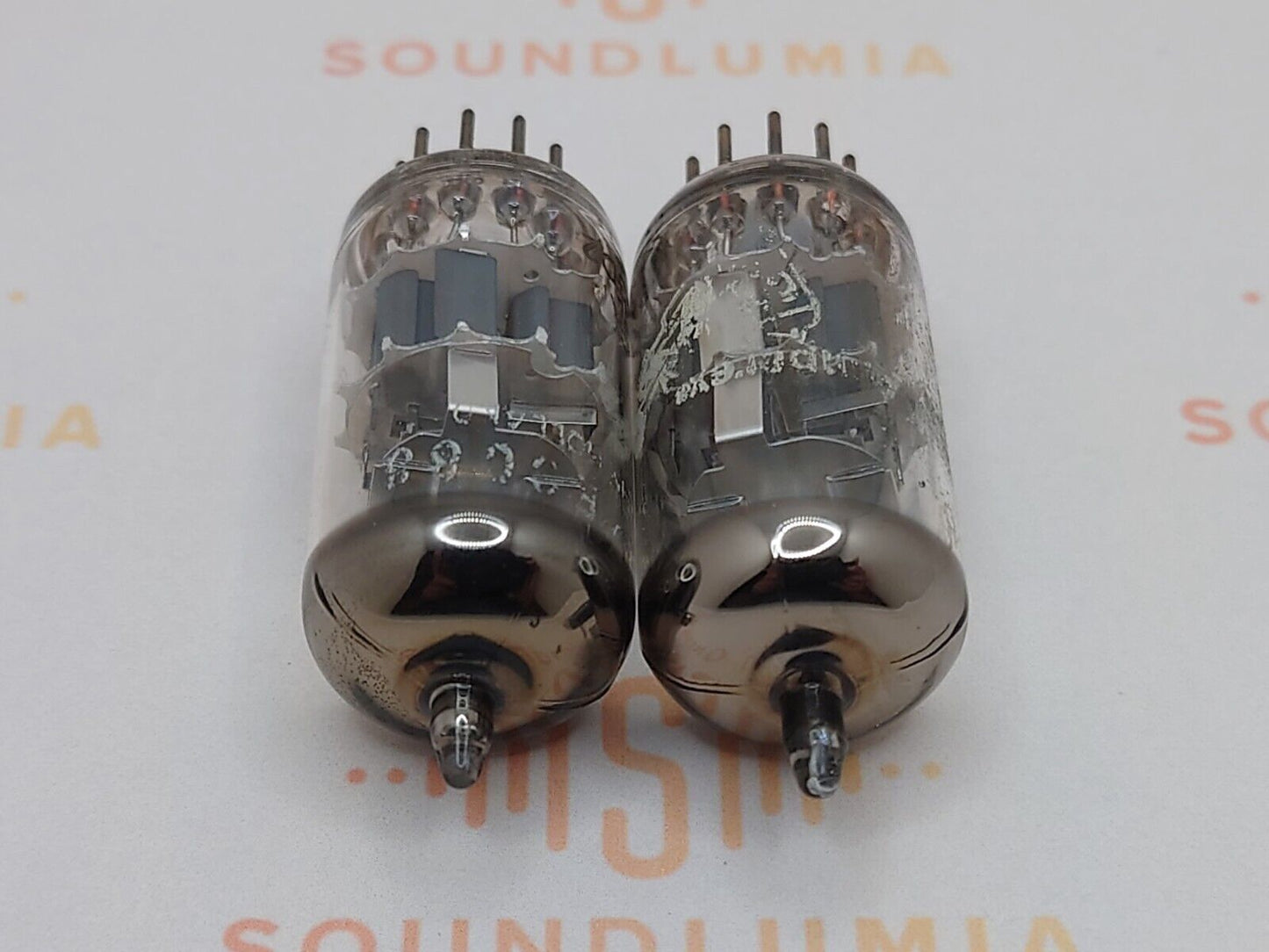 Amperex ECC88 6DJ6 O-Getter Matched Pair- Bugle Boy Label - Heerlen, NL '63/'65