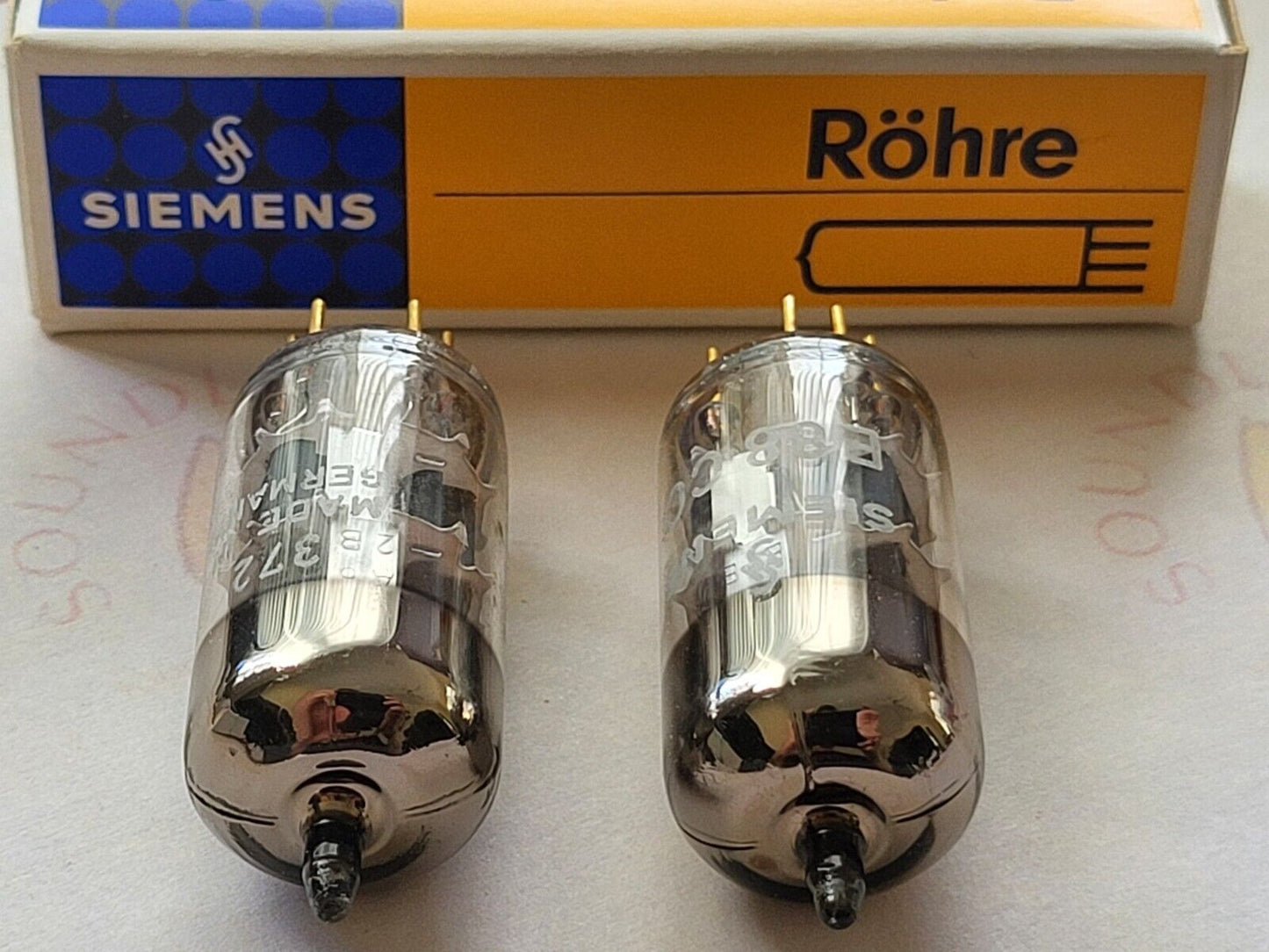 Siemens E88CC = 6922 A-Frame Silver Shields Matched Pair - Munich A6 2B/2E - NOS