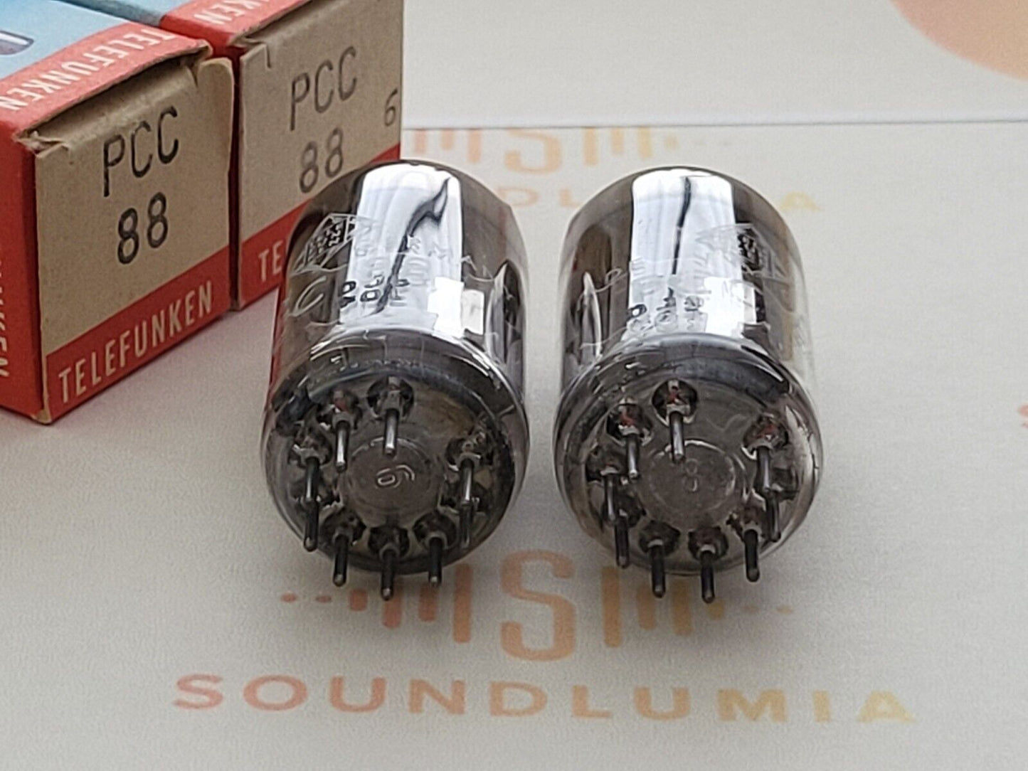 Siemens PCC88 7DJ8 Matched Pair - Telefunken Label - Munich '70 DJ8 - NOS+