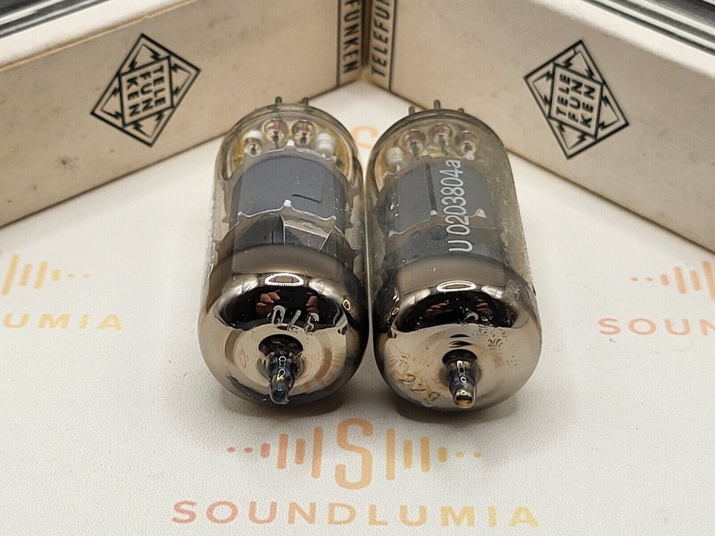 Telefunken EF804S Matched Pair - ◇ Bottom - Ulm 1962/1963 - Tested NOS