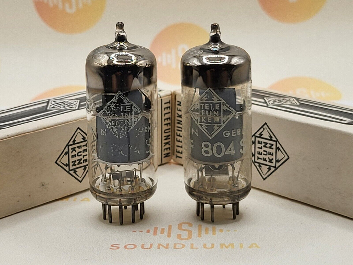Telefunken EF804S Matched Pair - ◇ Bottom - Ulm 1962/1963 - Tested NOS