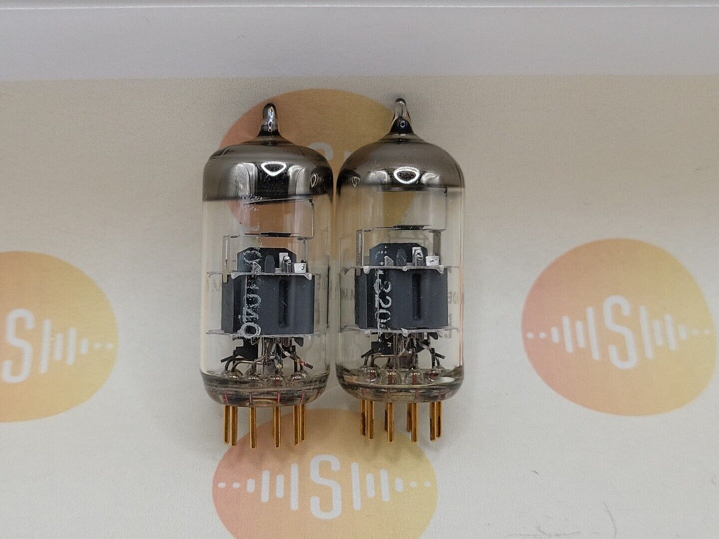 Telefunken E88CC = 6922 Matched Pair ◇ Bottom - Ulm 1968 - Strong NOS