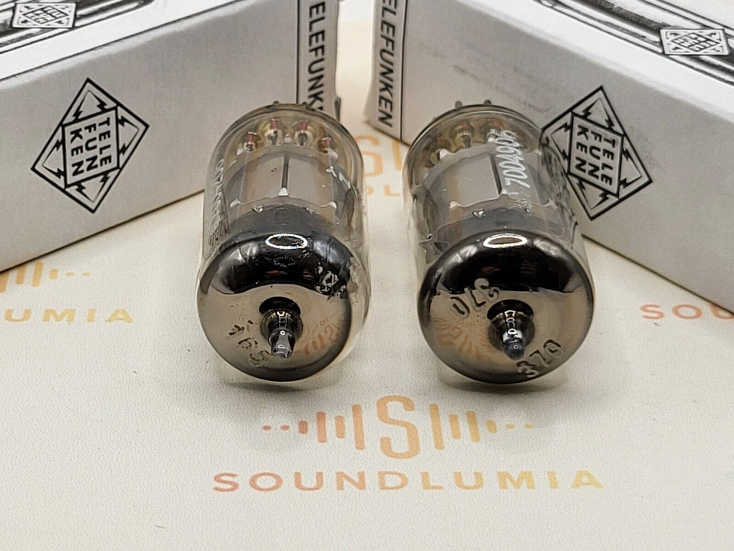 2x Telefunken EF86 6267 Silver Plates - ◇ Bottom - Ulm 1964 - Same Code - NOS