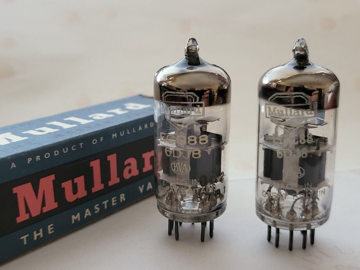 2x Mullard ECC88 6DJ8 – BVA – in Großbritannien hergestellt – Blackburn 1967 GA2