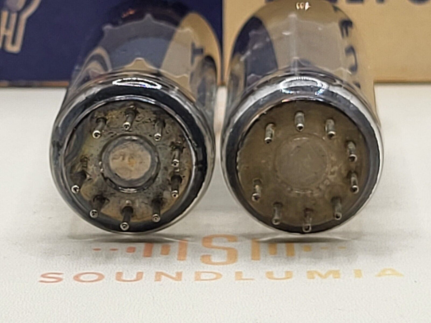 Telefunken EL84 6BQ5 Matched Pair - ◇ Bottom - Ulm 1961 - Near NOS