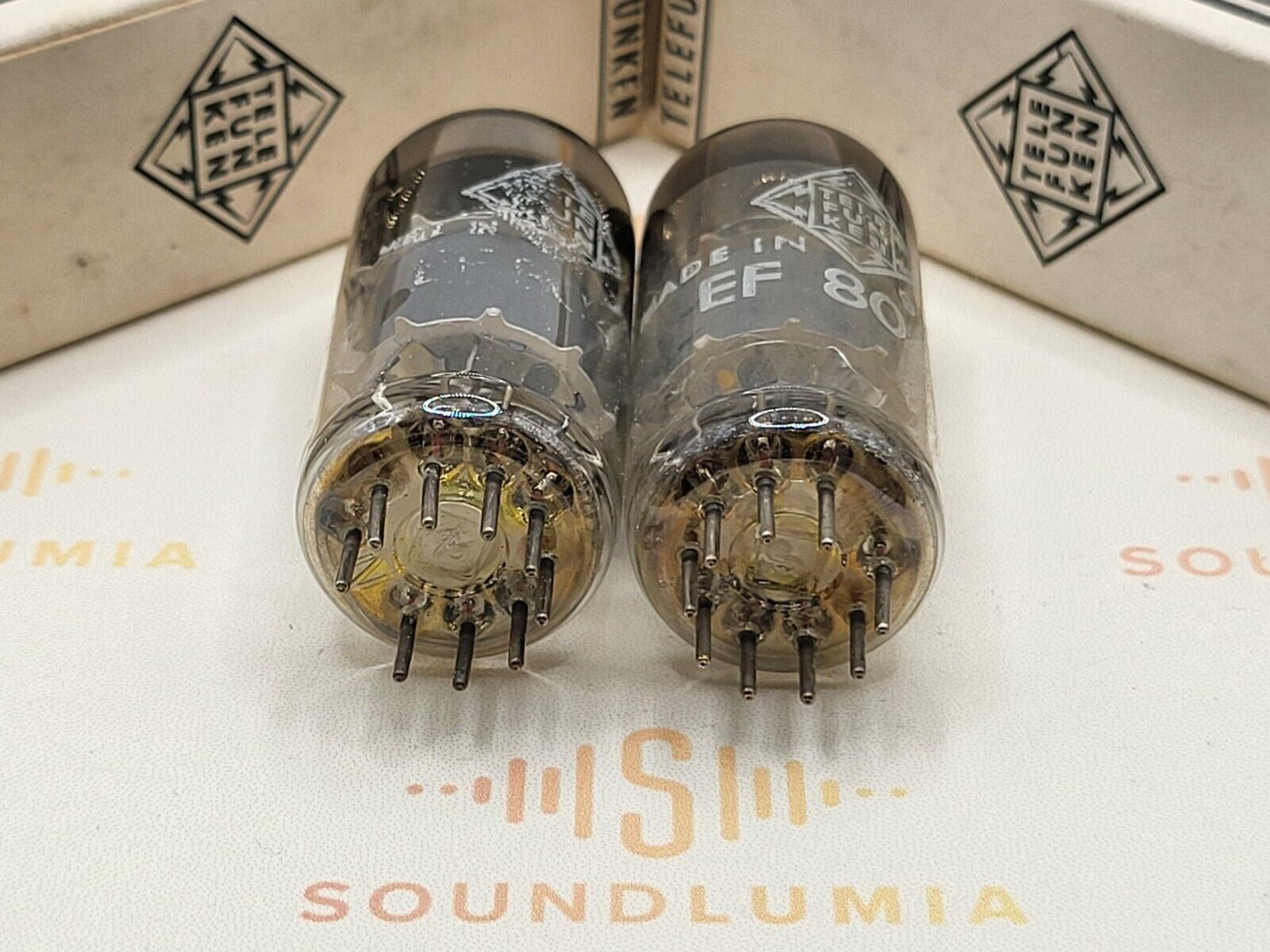 Telefunken EF804S Matched Pair - ◇ Bottom - Ulm 1962/1963 - Tested NOS