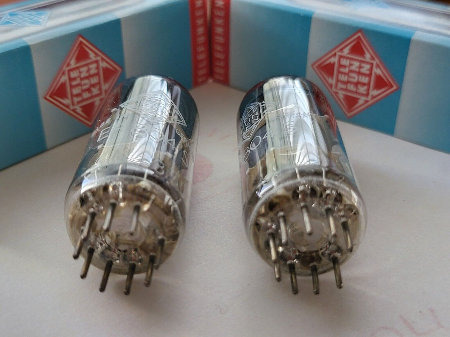 Telefunken EF804S Yellow Tip Matched Pair - ◇ Unten - Ulm 1968 - Stark