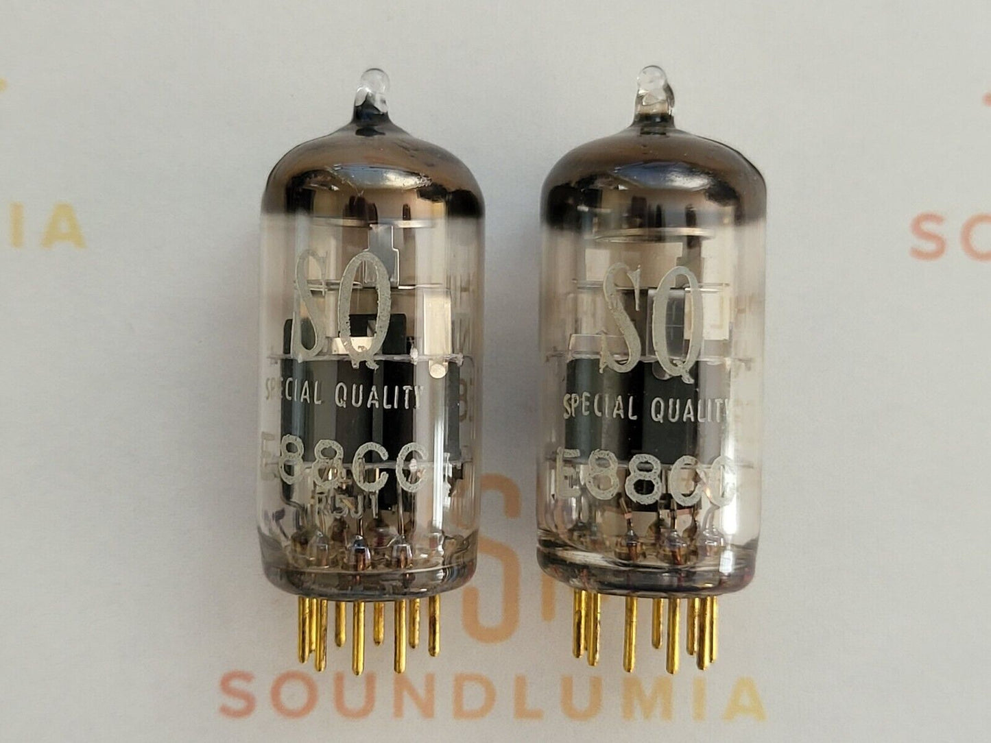 Mullard E88CC 6922 Passendes Paar - Philips SQ Label - Mitcham '65 - Gleicher Code