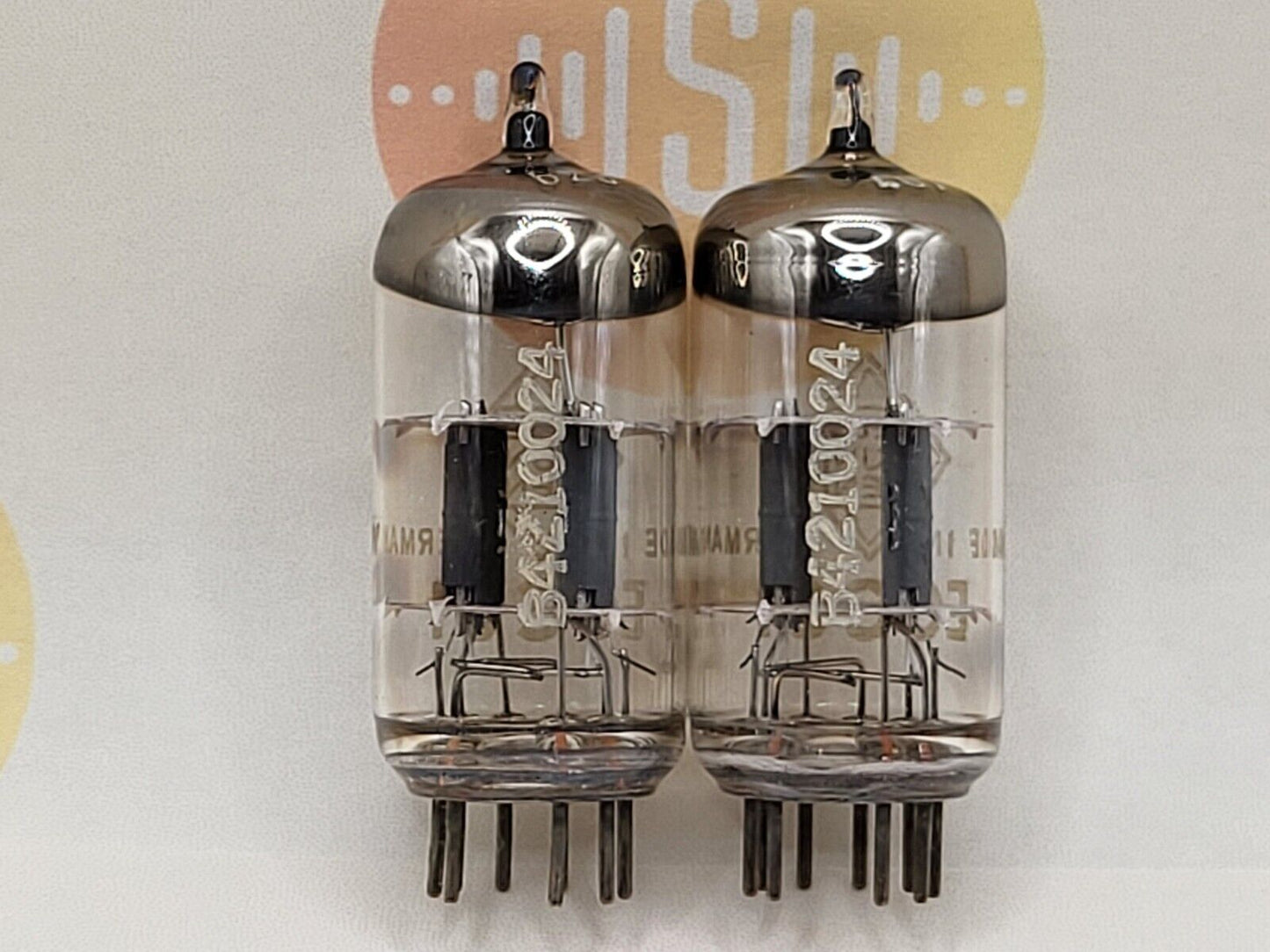 2x Telefunken ECC81 12AT7 ◇ Unten - Berlin '60 - Gleicher Code - Stark
