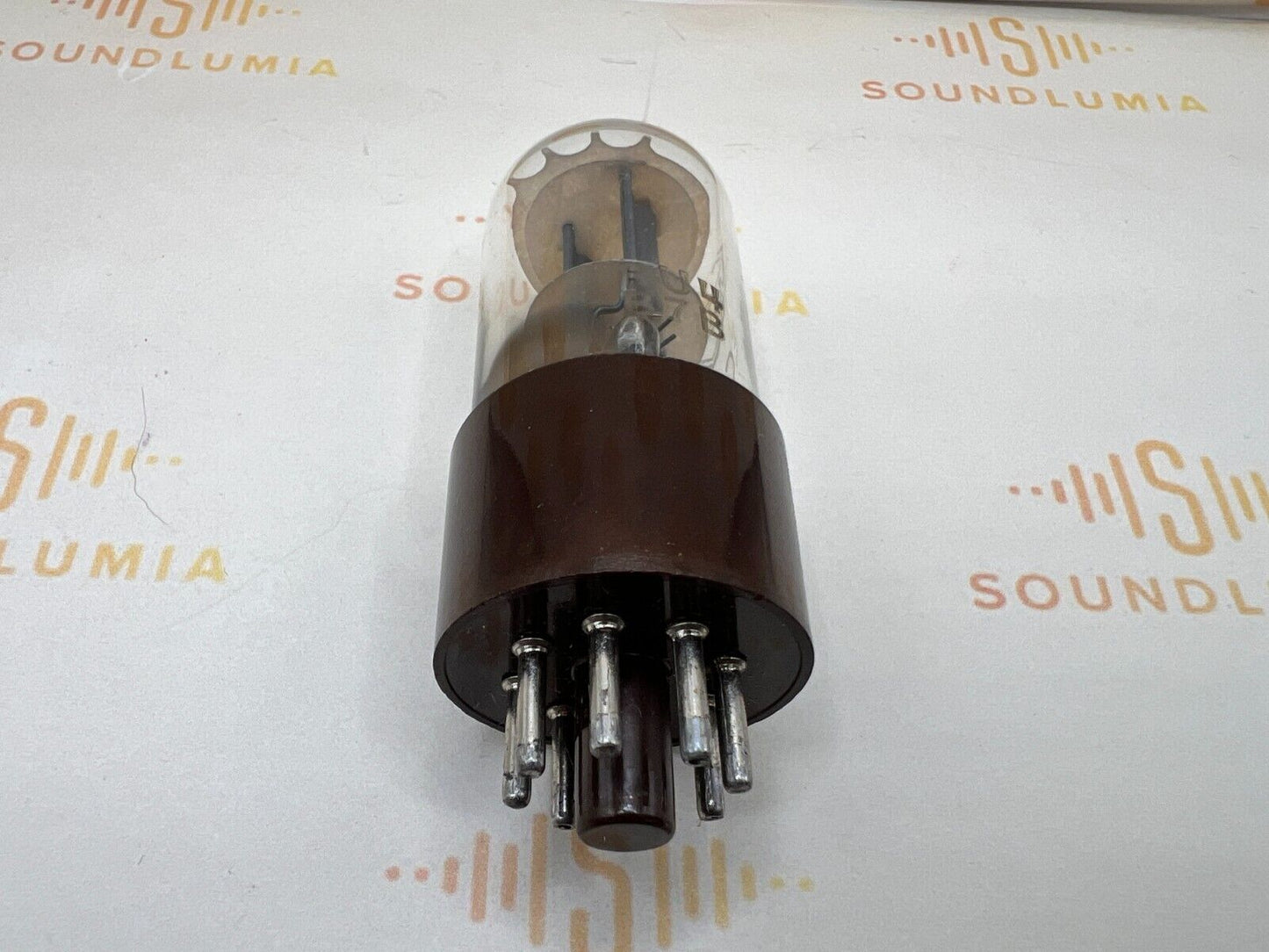 1x Mullard ECC35 CV569 6SL7GT Fat Brown Base Originalverpackung – Blackburn '57 – Neu im Karton