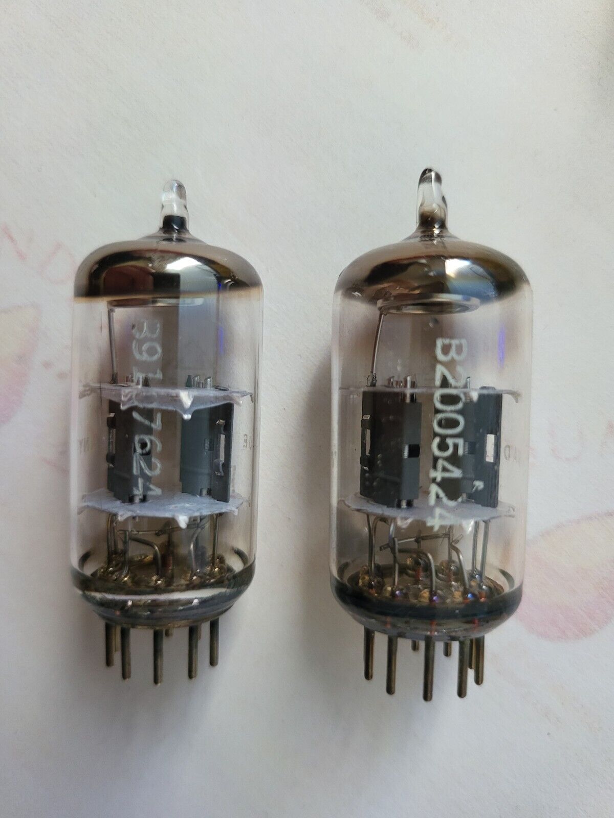 Telefunken ECC81 12AT7 Matched Pair - ◇ Bottom - Berlin 1965/67 - NOS