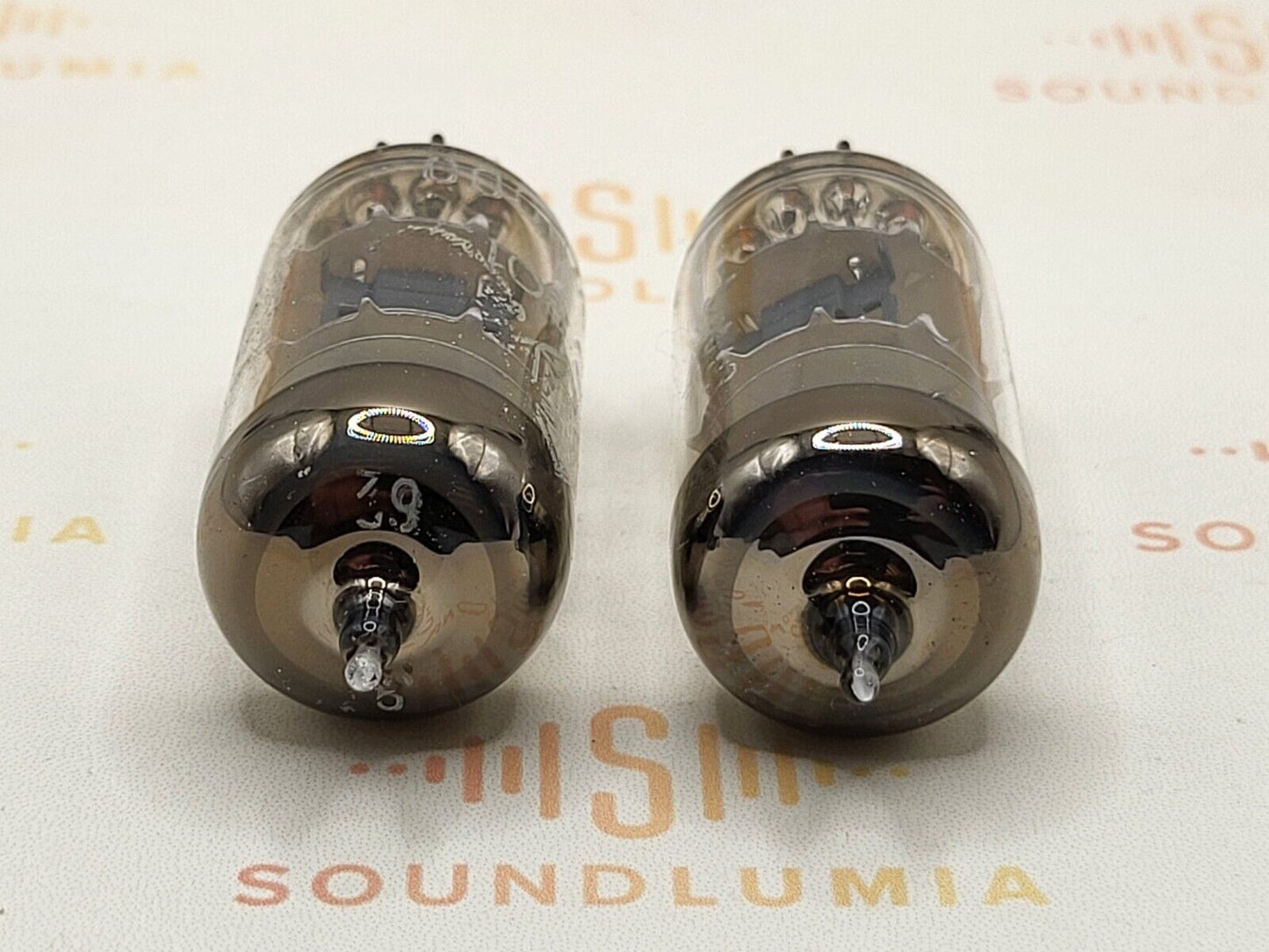 2x Telefunken ECC801S = 6201 = E81CC (ECC81+) ◇ Unten – Ulm 1958 – Gleicher Code