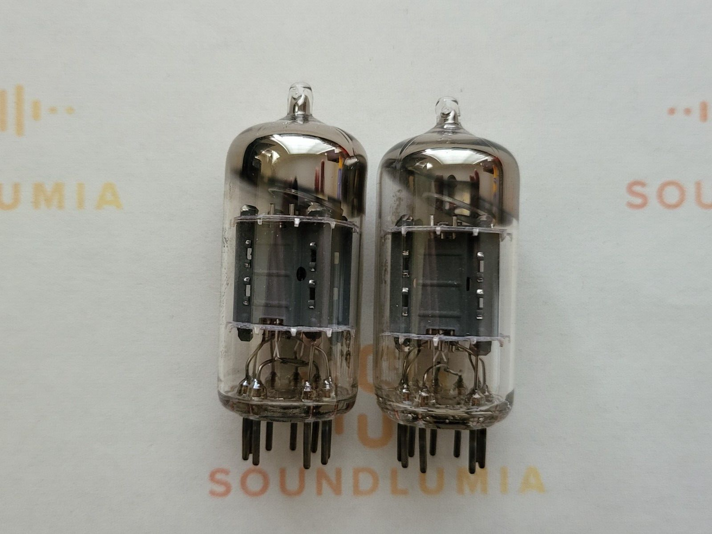 Siemens Valvo ECC82 12AU7 Matched Pair 14mm Plates 30° Getter - Hamburg 1961