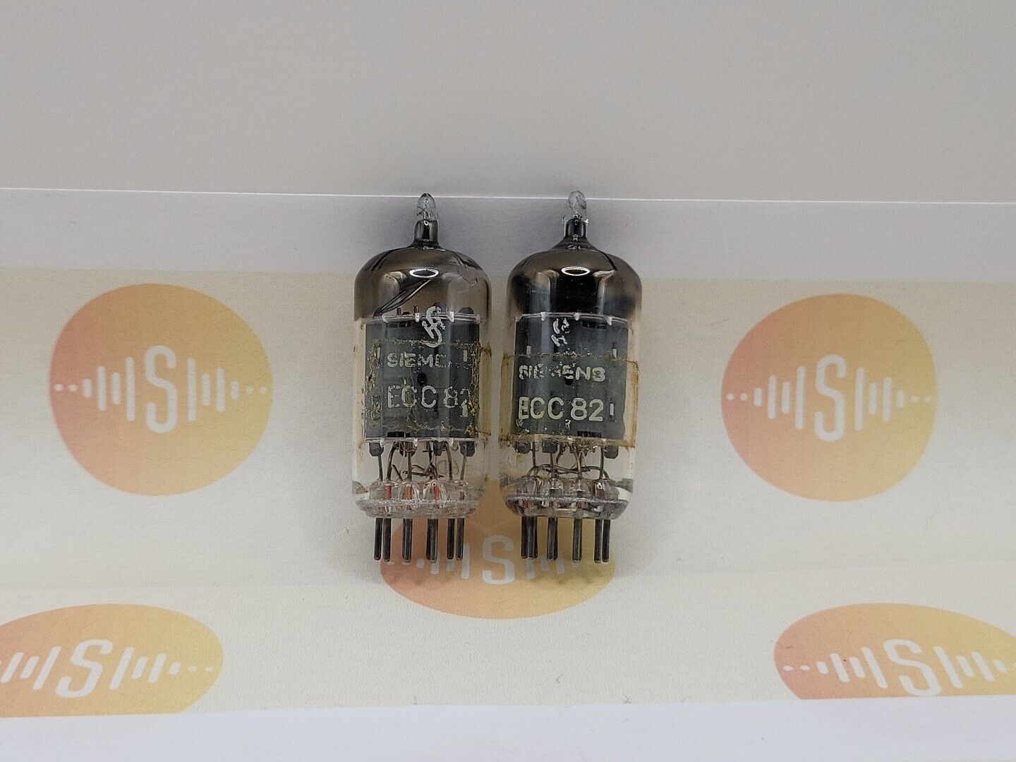 Siemens ECC82 12AU7 Long Plates Square Getter Matched Pair - Munich '56 K61 -NOS