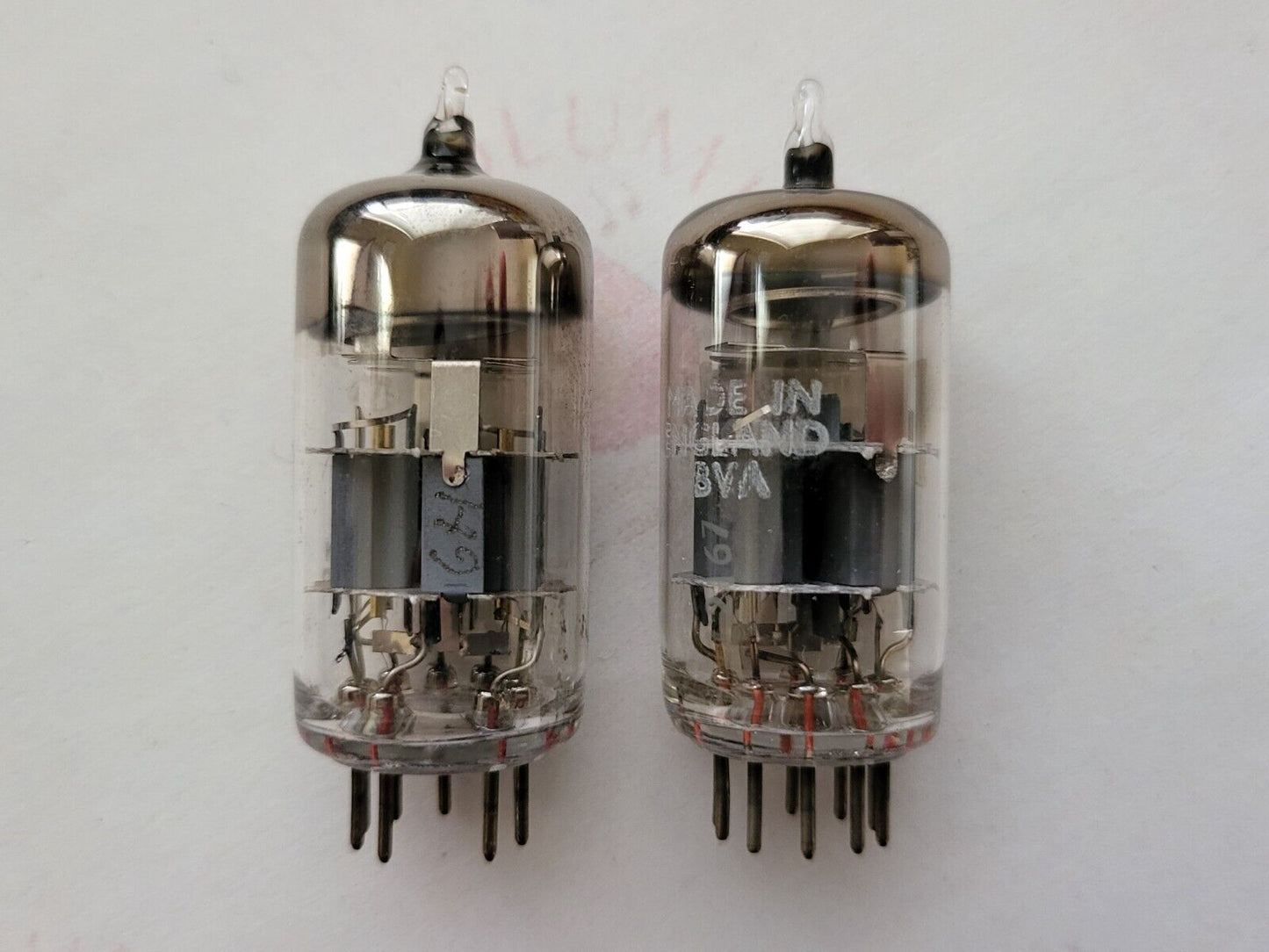 Brimar ECC88 = 6DJ8 Matched Pair - BVA - British Made - Early Production - NOS