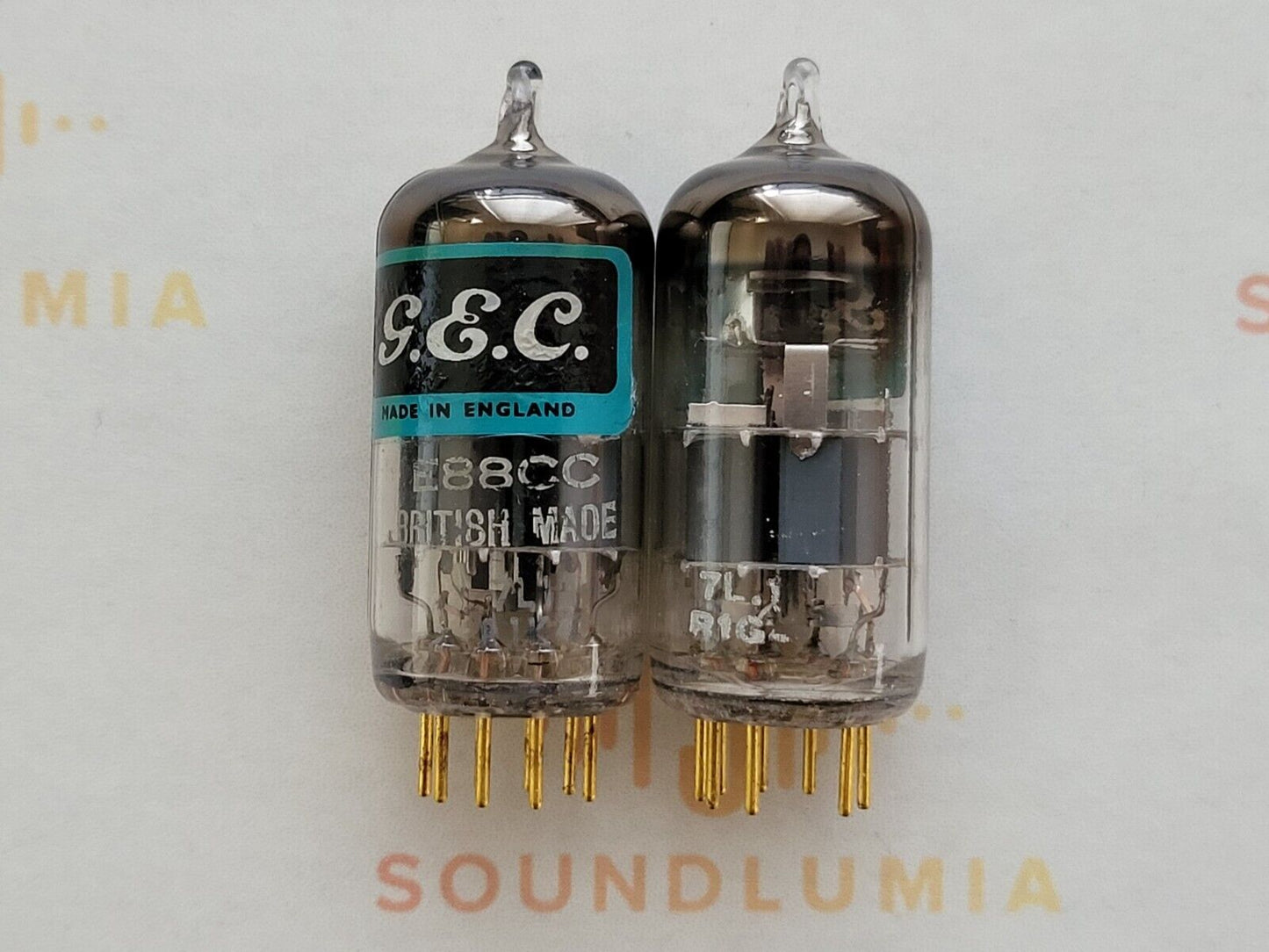 Mullard E88CC 6922 passendes Paar – GEC-Label – Mitcham 1961 7L1 – fast NOS