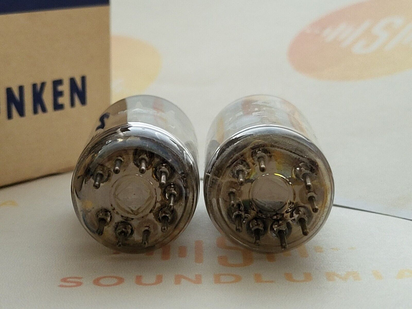 Telefunken EF86 6267 Red Tip Matched Pair ◇ Bottom - Ulm 1960 - NOS