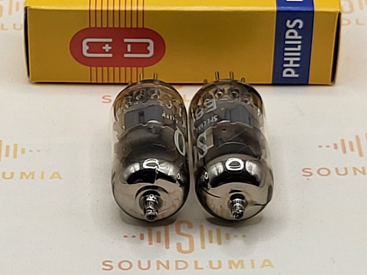 Philips Miniwatt SQ E88CC 6922 passendes Paar - Heerlen, NL 1965/66 - Stark