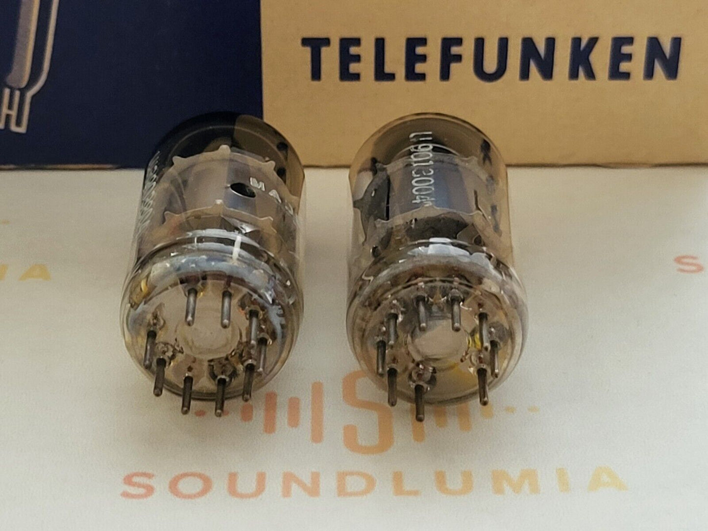Telefunken EF86 6267 Red Tip Matched Pair ◇ Bottom - Ulm 1960 - NOS