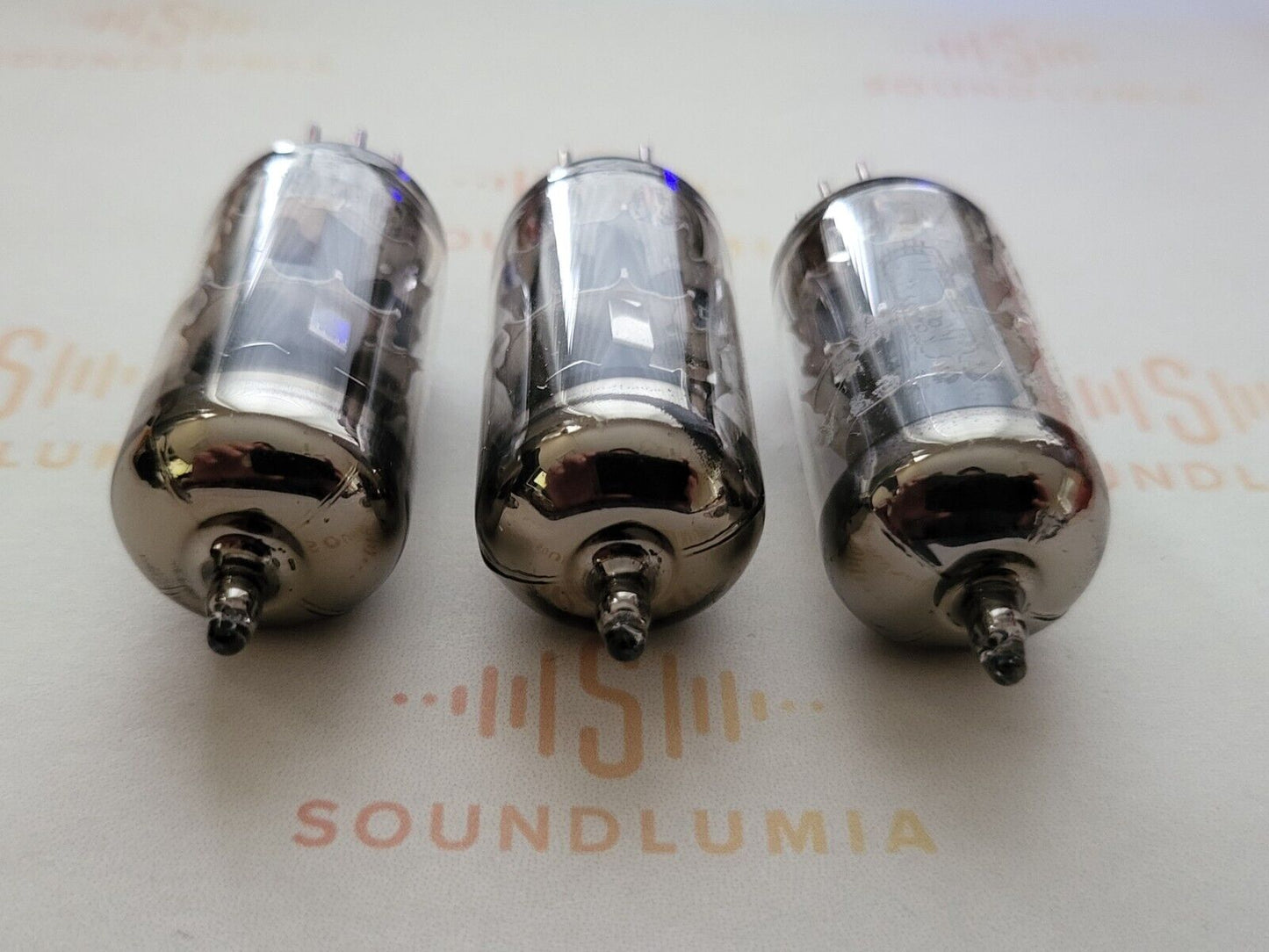 3x Amperex ECC88 6DJ8 Bugle Boy mit passenden Codes – Holland 1964 – stark