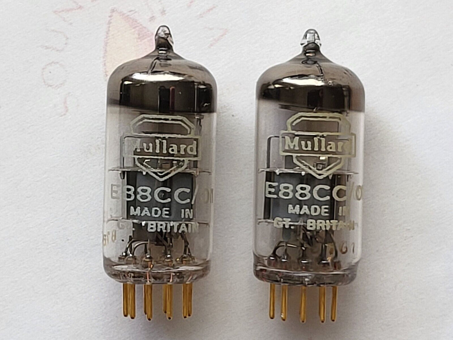 Mullard E88CC/01 = CV2493 (Mil. Specs E88CC) Matched Pair - Blackburn 1967 - NOS