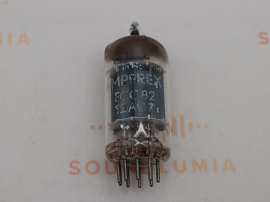 1本 アンペレックス ECC82 ロングプレート フォイル Dゲッター - ヘールレン 1956年 - ほぼ新品同様