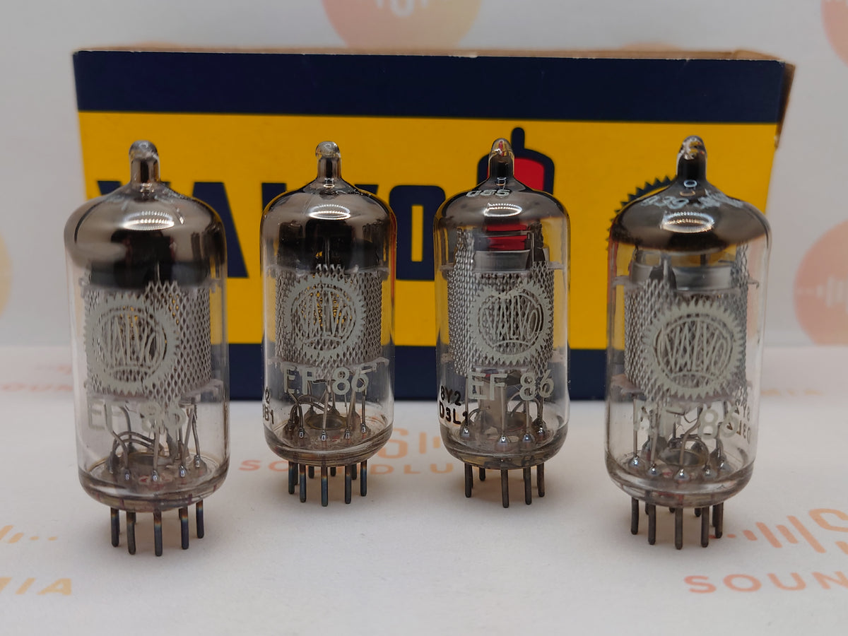Valvo EF86 6267 vacuum tube with Mesh Plate and O-Getter, image 1