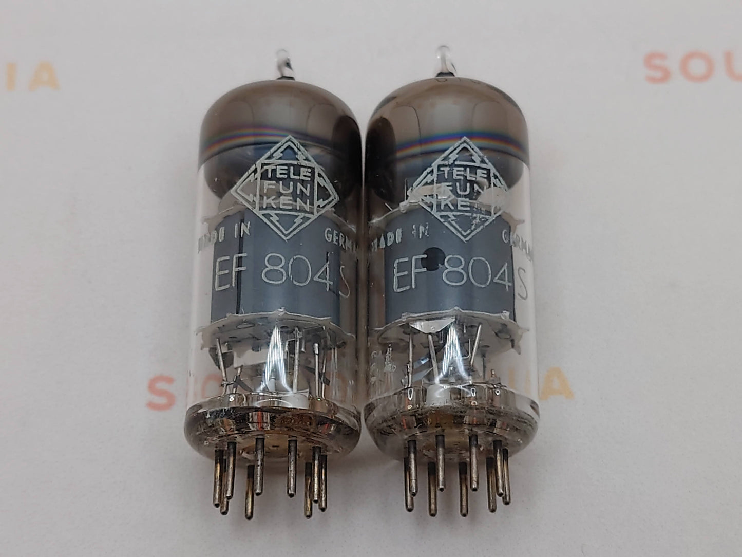 2x Telefunken EF804S O-Getter - ◇ Unten - Ulm 1963 - NOS+
