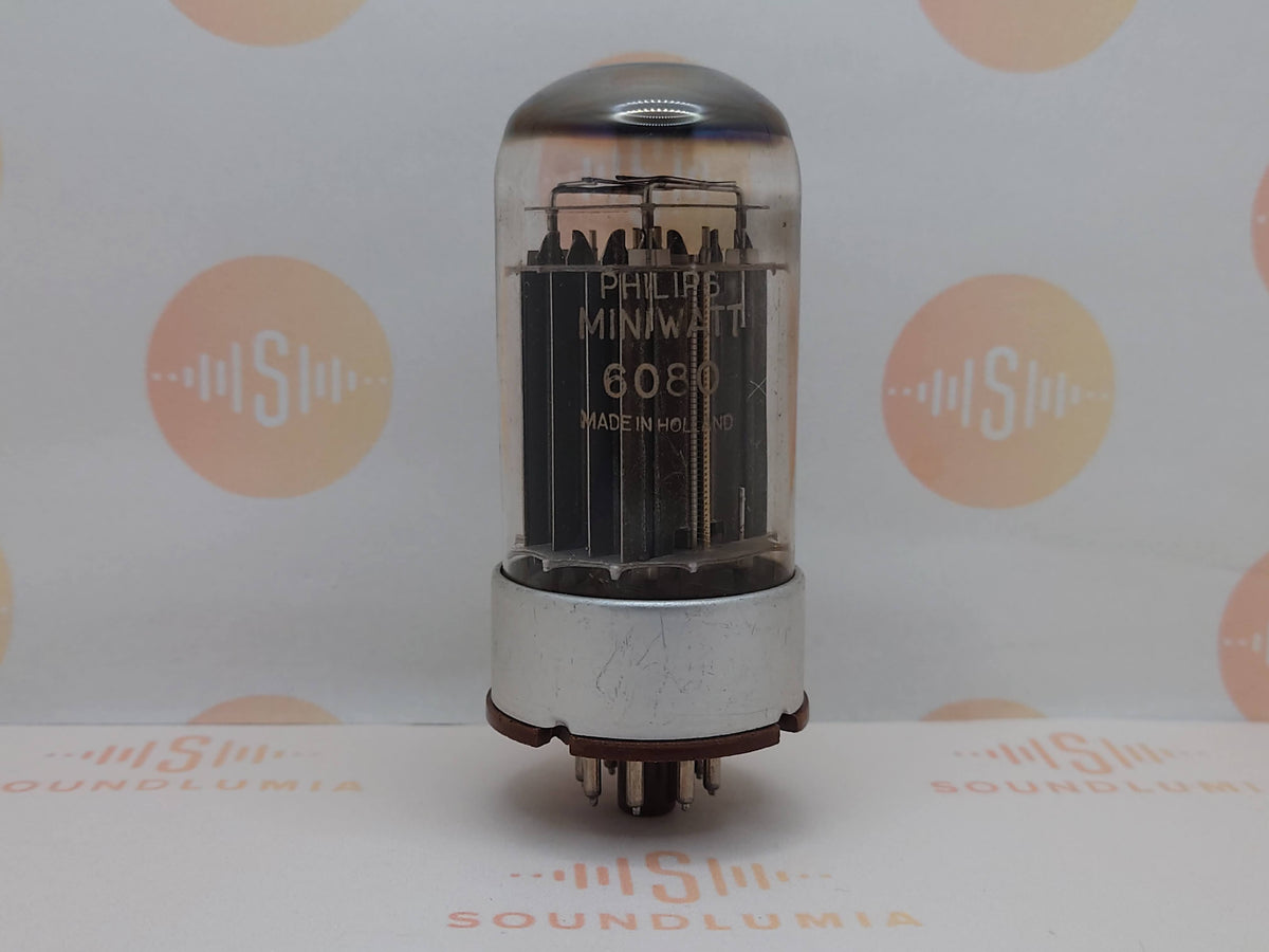 Philips 6080 DD Getter Triple Mica Metal Base - Holland