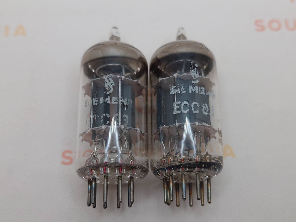 Siemens ECC83 12AX7 vacuum tube with O-Getter and Short Plates, image 19