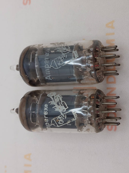 Amperex ECC83 长板箔 D 型吸气剂匹配对 - Holland '57 mC5 ⊿7J